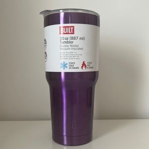 NWT Built 30oz double walled vacuum insulated stainless steel purple tumbler